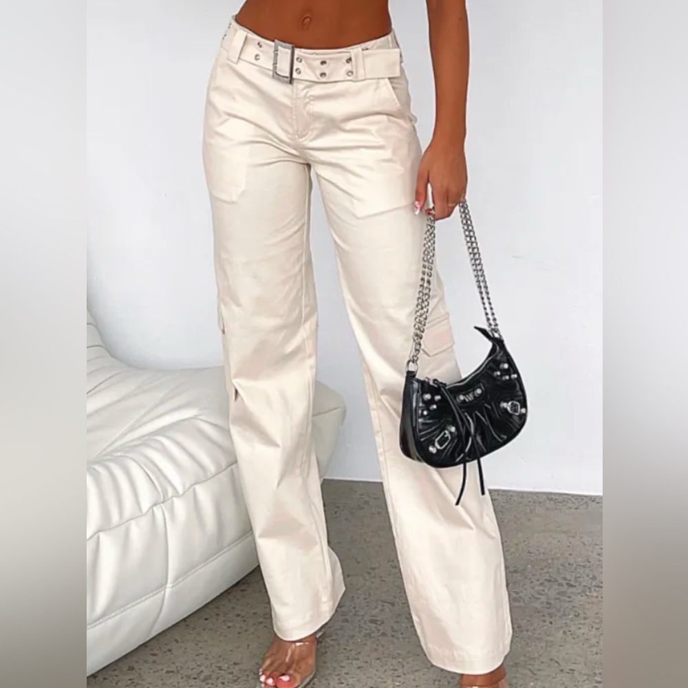 WHITE FOX | Good Days Ahead Low Rise Pants | Beige | NEVER WORN